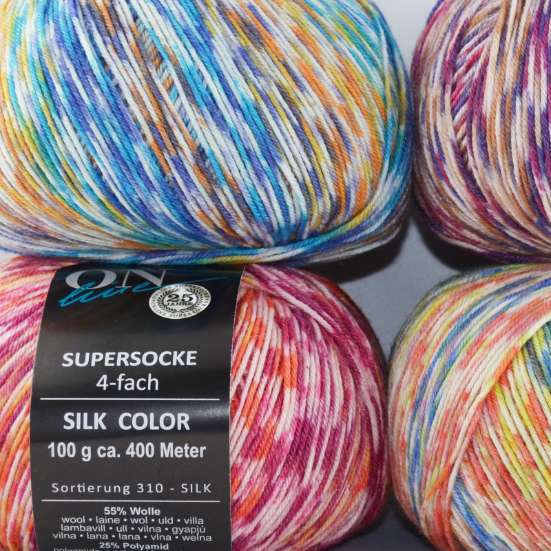 Supersocke Silk Sort. 365 Color 4-fach von ONline Sort 365 - alle Farben