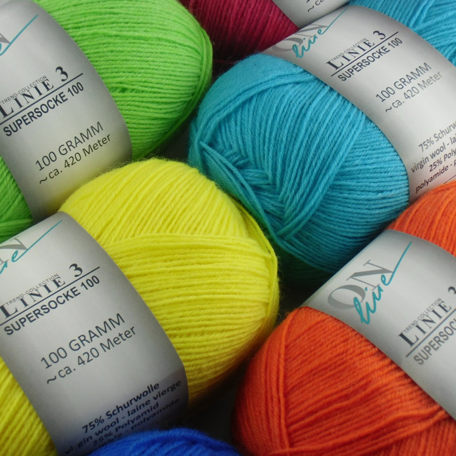 Supersocke 100 Linie 3 Uni 4-fach von ONline 0079